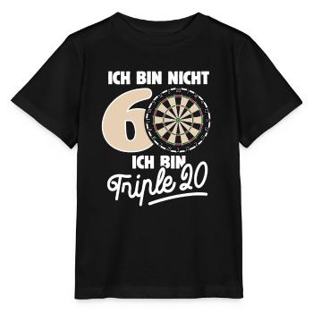Ich bin nicht 60 ich bin Triple 20 Geburtstag Dart - Stanley/Stella Kinder T-Shirt MINI CREATOR  - Schwarz - Vorne - Mikhail (115cm)