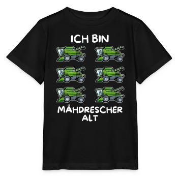 Ich bin 6 Mähdrescher alt 6. Geburtstag - Stanley/Stella Kinder T-Shirt MINI CREATOR  - Schwarz - Vorne - Mikhail (115cm)