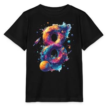 Espace 8e anniversaire - T-shirt bio MINI CREATOR Stanley/Stella Enfant - noir - Devant - Mikhail (115cm)