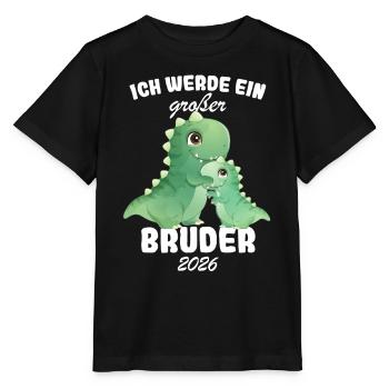 Annoncer la progéniture | Je vais être un grand frère en 2026 - T-shirt bio MINI CREATOR Stanley/Stella Enfant - noir - Devant - Mikhail (115cm)