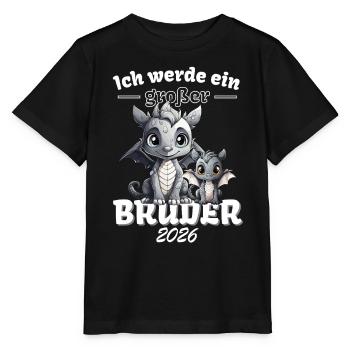 Annoncer la progéniture | Je vais être un grand frère en 2026 - T-shirt bio MINI CREATOR Stanley/Stella Enfant - noir - Devant - Mikhail (115cm)