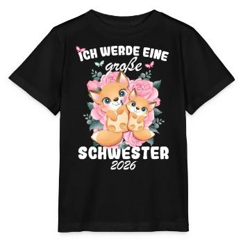 Announcing offspring I'm going to be a big sister in 2026 - Stanley/Stella MINI CREATOR Kids’ T-Shirt - black - Front - Mikhail (115cm)