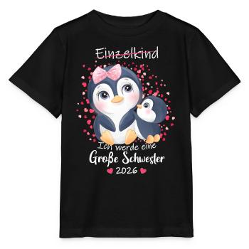 Nachwuchs Verkünden Ich Werde Große Schwester 2026 - Stanley/Stella Kinder T-Shirt MINI CREATOR  - Schwarz - Vorne - Mikhail (115cm)