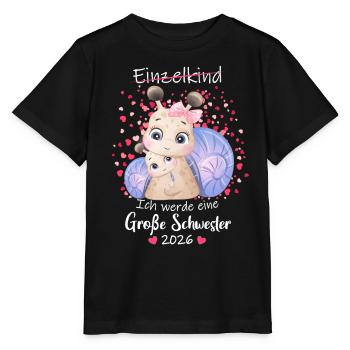 Announcing offspring I'm going to be a big sister in 2026 - Stanley/Stella MINI CREATOR Kids’ T-Shirt - black - Front - Mikhail (115cm)