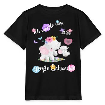 Announcing offspring I'm going to be a big sister in 2026 - Stanley/Stella MINI CREATOR Kids’ T-Shirt - black - Front - Mikhail (115cm)