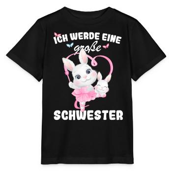 Annonce de la progéniture Je vais être une grande sœur en 2026 - T-shirt bio MINI CREATOR Stanley/Stella Enfant - noir - Devant - Mikhail (115cm)