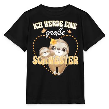 Nachwuchs Verkünden Ich Werde Große Schwester 2026 - Stanley/Stella Kinder T-Shirt MINI CREATOR  - Schwarz - Vorne - Mikhail (115cm)