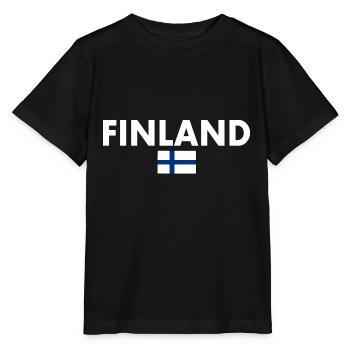 Finnland - Stanley/Stella Kinder T-Shirt MINI CREATOR  - Schwarz - Vorne - Mikhail (115cm)