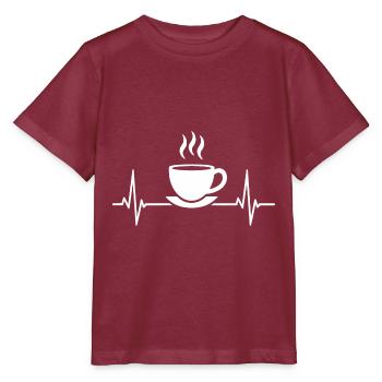 Kaffee-Pulse-Designstudio - Stanley/Stella Kinder T-Shirt MINI CREATOR  - Burgunderrot - Vorne - Kain (125cm)