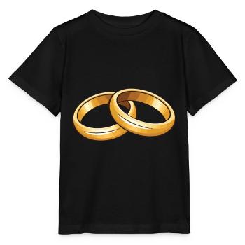 Anneaux de mariage symbole mariage - T-shirt bio MINI CREATOR Stanley/Stella Enfant - noir - Devant - Mikhail (115cm)