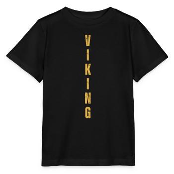 viking text - Stanley/Stella MINI CREATOR Kids’ T-Shirt - black - Front - Mikhail (115cm)