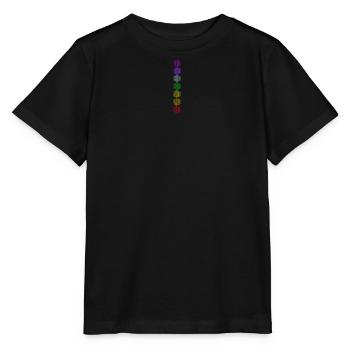 Fleur de Vie - 5ème Dimension - 7 Chakras - T-shirt bio MINI CREATOR Stanley/Stella Enfant - noir - Devant - Mikhail (115cm)