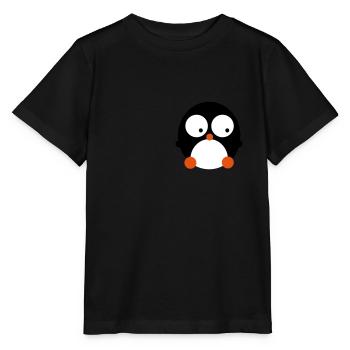 sweet penguin - penguin chick - pingouin douce - - T-shirt bio MINI CREATOR Stanley/Stella Enfant - noir - Devant - Mikhail (115cm)