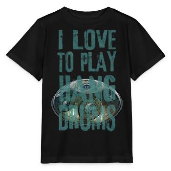 I LOVE TO PLAY HANG DRUMS handpan - Stanley/Stella Kinder T-Shirt MINI CREATOR  - Schwarz - Vorne - Mikhail (115cm)