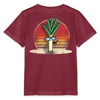 Leek - Stanley/Stella MINI CREATOR Kids’ T-Shirt - burgundy - Front - Kain (125cm)