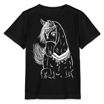Pferd - Stanley/Stella Kinder T-Shirt MINI CREATOR  - Schwarz - Vorne - Mikhail (115cm)