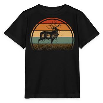 Reh - Stanley/Stella Kinder T-Shirt MINI CREATOR  - Schwarz - Vorne - Mikhail (115cm)