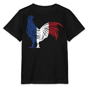 Drapeau de la France - Drapeau France - Racines - T-shirt bio MINI CREATOR Stanley/Stella Enfant - noir - Devant - Mikhail (115cm)