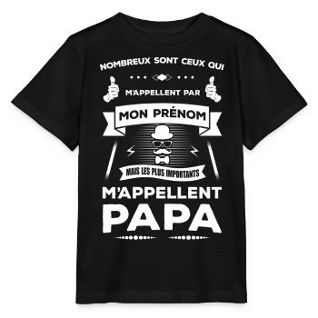 LES PLUS IMPORTANT M'APPELLENT PAPA - T-shirt bio MINI CREATOR Stanley/Stella Enfant - noir - Devant - Mikhail (115cm)