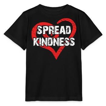 Spread kindness and love - Stanley/Stella MINI CREATOR Kids’ T-Shirt - black - Front - Mikhail (115cm)