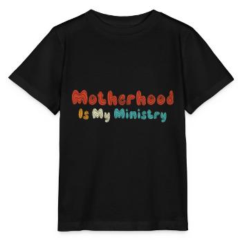 La maternité est mon ministère - T-shirt bio MINI CREATOR Stanley/Stella Enfant - noir - Devant - Mikhail (115cm)