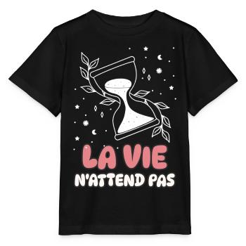 Das Leben wartet nicht - Stanley/Stella Kinder T-Shirt MINI CREATOR  - Schwarz - Vorne - Mikhail (115cm)