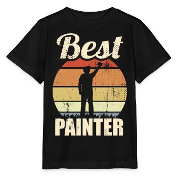 Meilleur peintre - T-shirt bio MINI CREATOR Stanley/Stella Enfant - noir - Devant - Mikhail (115cm)