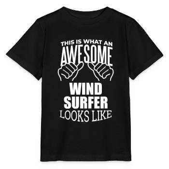 Windsurfen Windsurfen Windsurfen - Stanley/Stella Kinder T-Shirt MINI CREATOR  - Schwarz - Vorne - Mikhail (115cm)