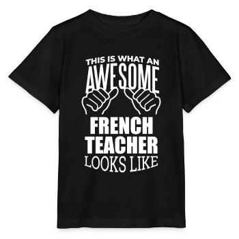French - Stanley/Stella MINI CREATOR Kids’ T-Shirt - black - Front - Mikhail (115cm)