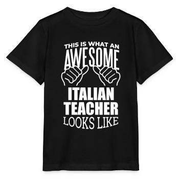 Italian - Stanley/Stella MINI CREATOR Kids’ T-Shirt - black - Front - Mikhail (115cm)