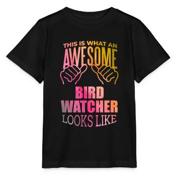 Observation des oiseaux Observation des oiseaux Observation des oiseaux - T-shirt bio MINI CREATOR Stanley/Stella Enfant - noir - Devant - Mikhail (115cm)