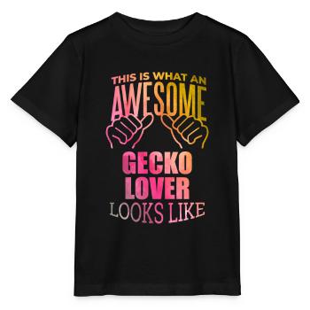 Gecko Gecko Gecko - Stanley/Stella Kinder T-Shirt MINI CREATOR  - Schwarz - Vorne - Mikhail (115cm)