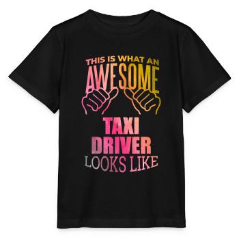 Chauffeur de taxi Chauffeur de taxi - T-shirt bio MINI CREATOR Stanley/Stella Enfant - noir - Devant - Mikhail (115cm)