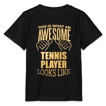 Tennis Tennis Tennis - Stanley/Stella MINI CREATOR Kids’ T-Shirt - black - Front - Mikhail (115cm)