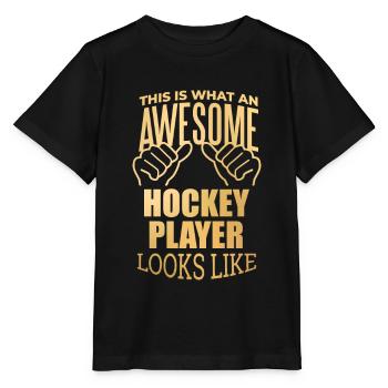 Hockey Hockey Hockey - T-shirt bio MINI CREATOR Stanley/Stella Enfant - noir - Devant - Mikhail (115cm)