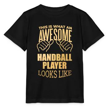 Handball Handball Handball - Stanley/Stella MINI CREATOR Kids’ T-Shirt - black - Front - Mikhail (115cm)