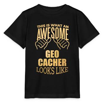 Geocache Geocache Geocache - Stanley/Stella MINI CREATOR Kids’ T-Shirt - black - Front - Mikhail (115cm)