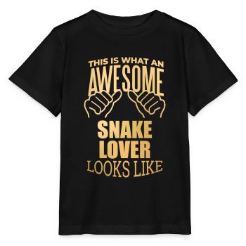 Snake Snake Snake - Stanley/Stella MINI CREATOR Kids’ T-Shirt - black - Front - Mikhail (115cm)