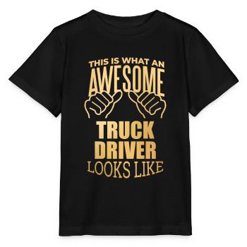 Truck Driver Truck Driver Truck Driver - Stanley/Stella MINI CREATOR Kids’ T-Shirt - black - Front - Mikhail (115cm)