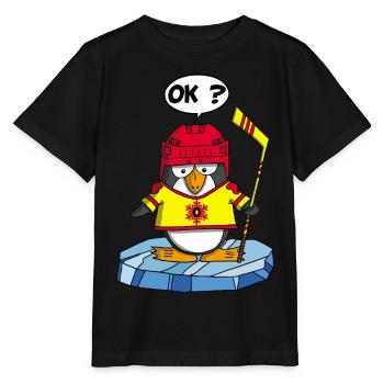 Pingouin et sport d'hiver - T-shirt bio MINI CREATOR Stanley/Stella Enfant - noir - Devant - Mikhail (115cm)