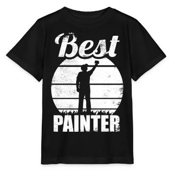 Meilleur peintre et vernisseur - T-shirt bio MINI CREATOR Stanley/Stella Enfant - noir - Devant - Mikhail (115cm)