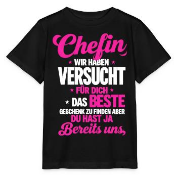 Patron que nous avons essayé de trouver - T-shirt bio MINI CREATOR Stanley/Stella Enfant - noir - Devant - Mikhail (115cm)