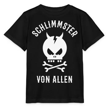 Schlimmster Von Allen (Teufel / Halloween / Böse) - Stanley/Stella Kinder T-Shirt MINI CREATOR  - Schwarz - Vorne - Mikhail (115cm)