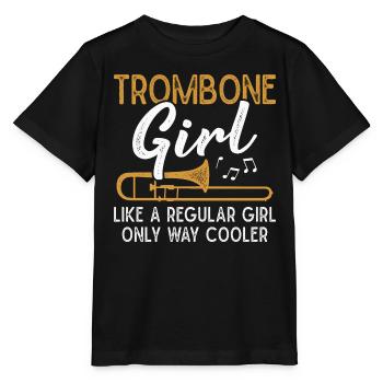Trombone Girls Brass Band Tromboniste - T-shirt bio MINI CREATOR Stanley/Stella Enfant - noir - Devant - Mikhail (115cm)
