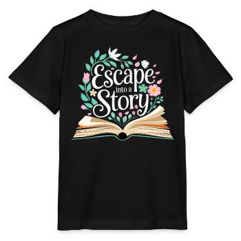 Book lover Reading fan - Stanley/Stella MINI CREATOR Kids’ T-Shirt - black - Front - Mikhail (115cm)