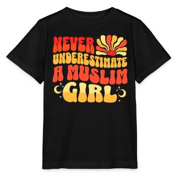 Jamais Sous-estimer Fille Musulmane - T-shirt bio MINI CREATOR Stanley/Stella Enfant - noir - Devant - Mikhail (115cm)