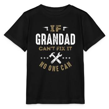 Grandad Can Fix It - Stanley/Stella MINI CREATOR Kids’ T-Shirt - black - Front - Mikhail (115cm)