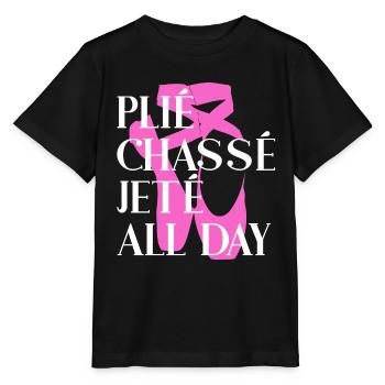 Plié Chassé Jeté TOUTE LA JOURNÉE - Ballet - T-shirt bio MINI CREATOR Stanley/Stella Enfant - noir - Devant - Mikhail (115cm)