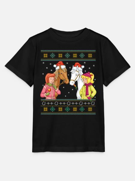 Bibi und Tina mit Amadeus und Sabrina Weihnachten - Stanley/Stella Kinder T-Shirt MINI CREATOR  - Schwarz