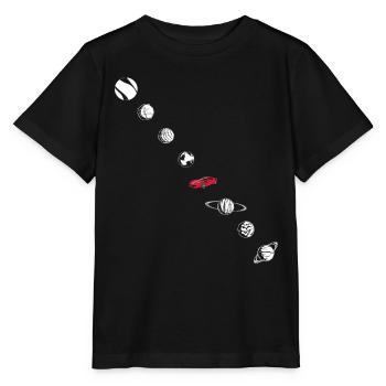 Tesla dans Space Solar System SpaceX - T-shirt bio MINI CREATOR Stanley/Stella Enfant - noir - Devant - Mikhail (115cm)